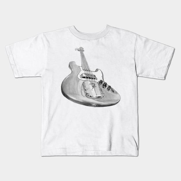 F Bass guitar Kids T-Shirt by leo_vom